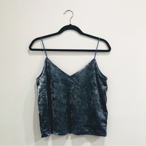 H&M Velvet Crop Top
